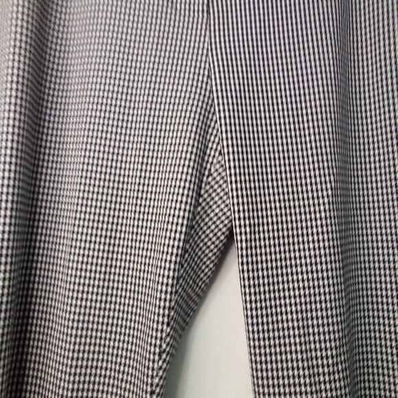Preston & York Pants Women 14 Casual Pockets Houndstooth Pattern Black White - Picture 8 of 14